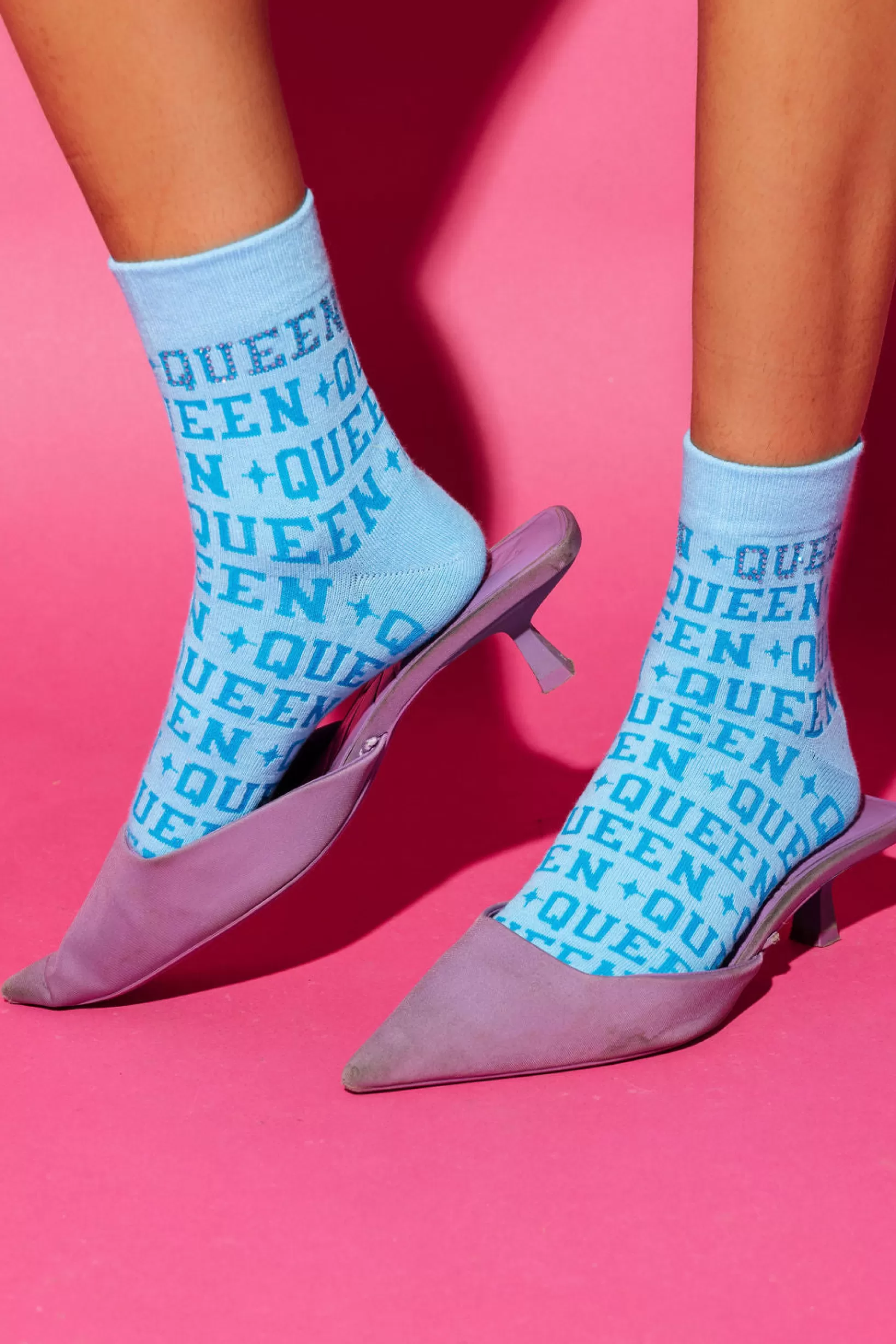 Flash Sale Queen of Sparkles Queen Socks AQUA