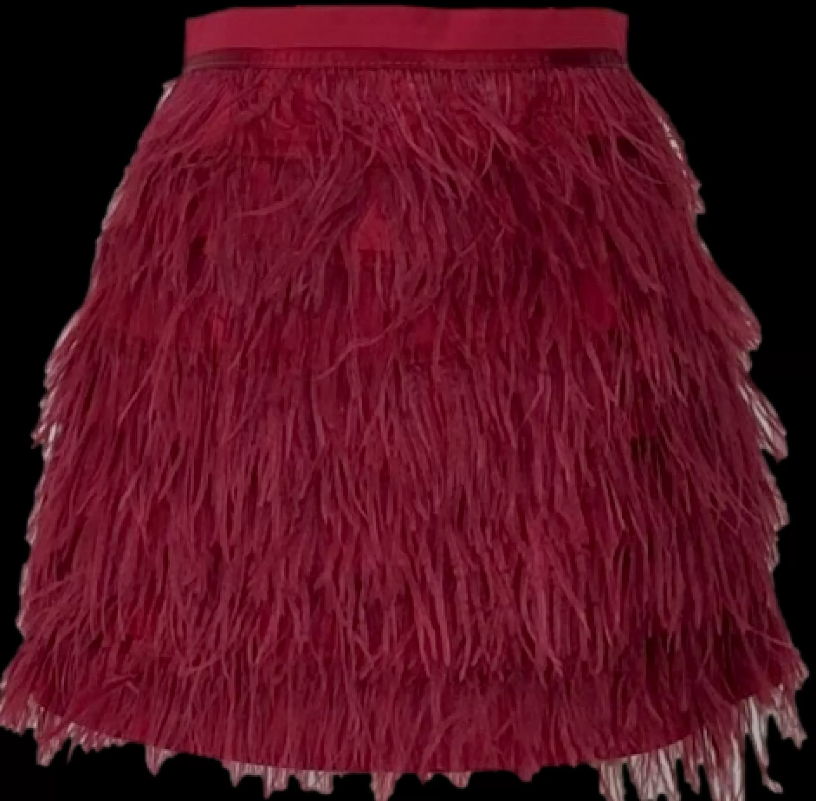 New Queen of Sparkles Crimson Feather Skirt