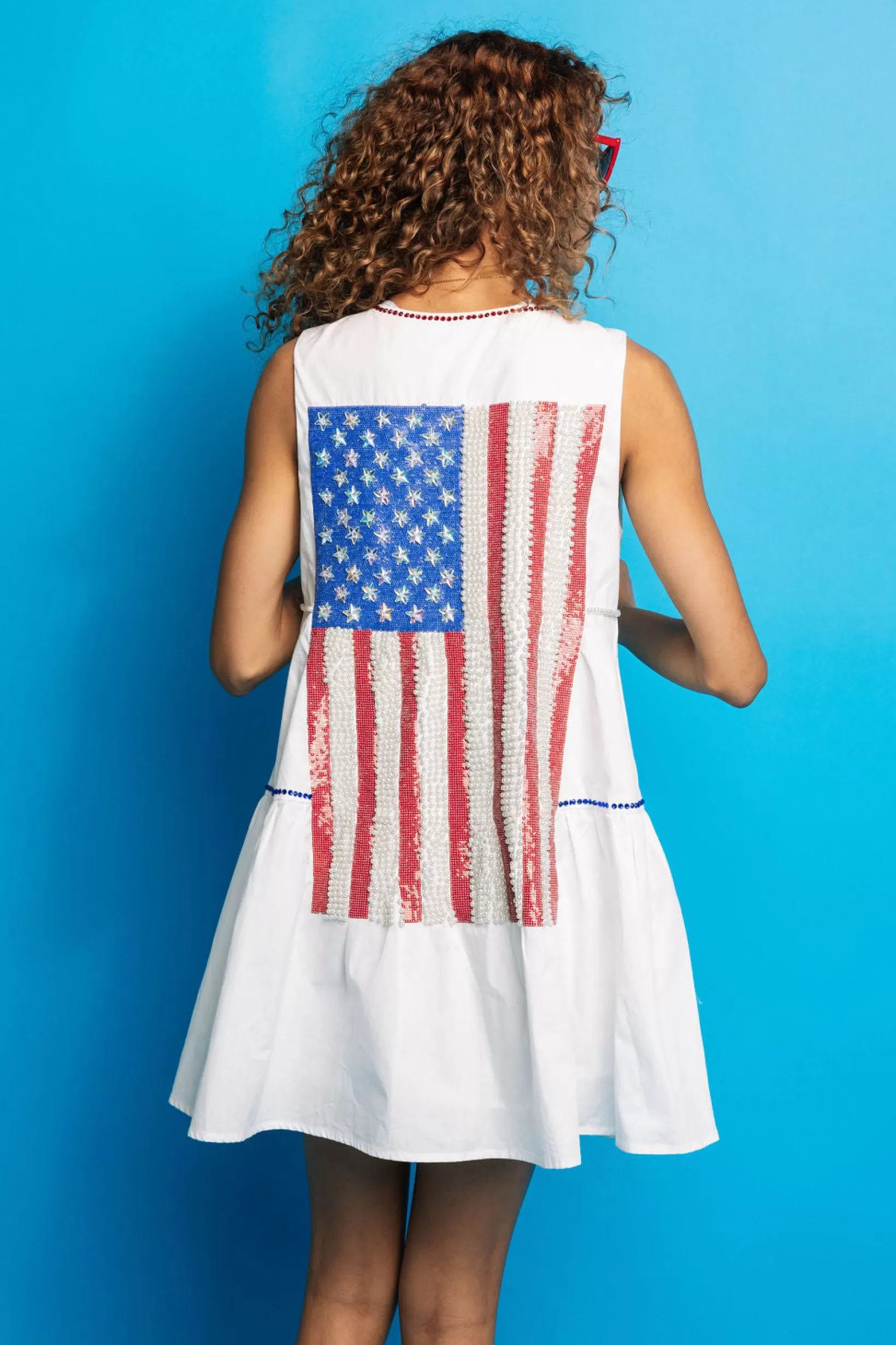 Flash Sale Queen of Sparkles Flag Back Dress