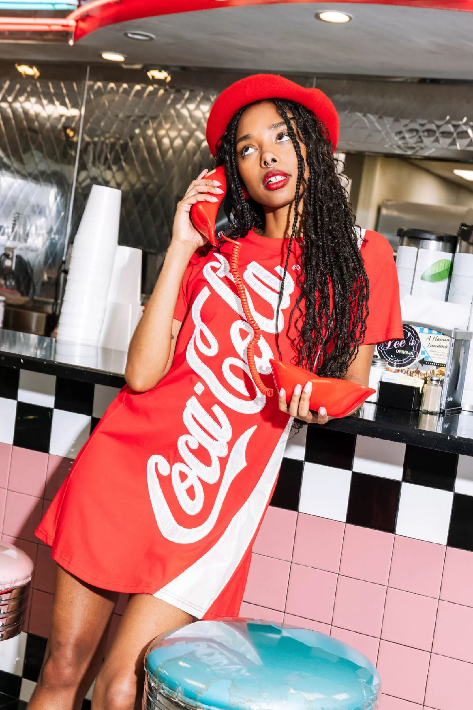 Online Queen of Sparkles Coca-Cola® Tee Dress Red