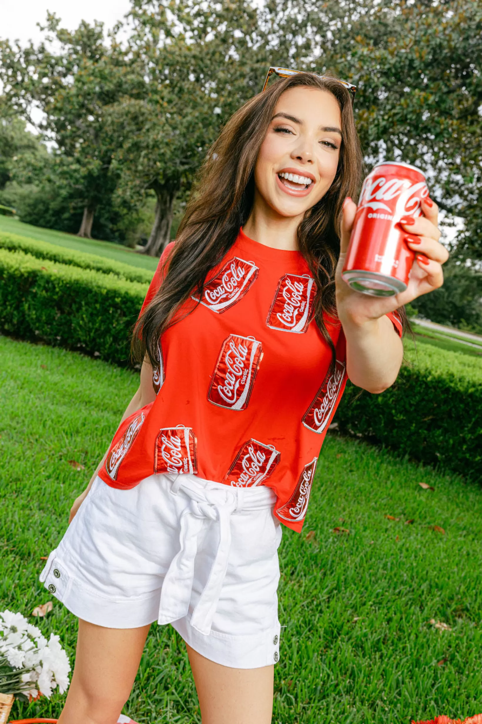 Discount Queen of Sparkles Scatte Coca-Cola® Can Tee Red